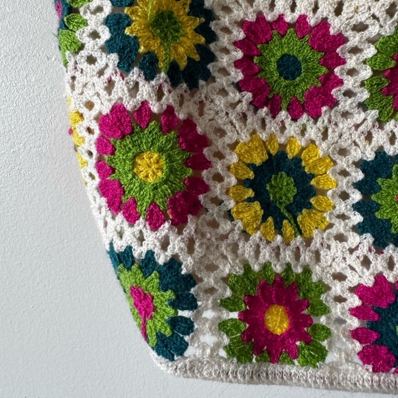Festival Top, Crocheted, Granny Square Tank, S/M, Wild Fable - Picture 4 of 9